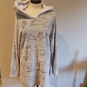 Warner Bros. Harry Potter White and Gray Fleece Hoodie